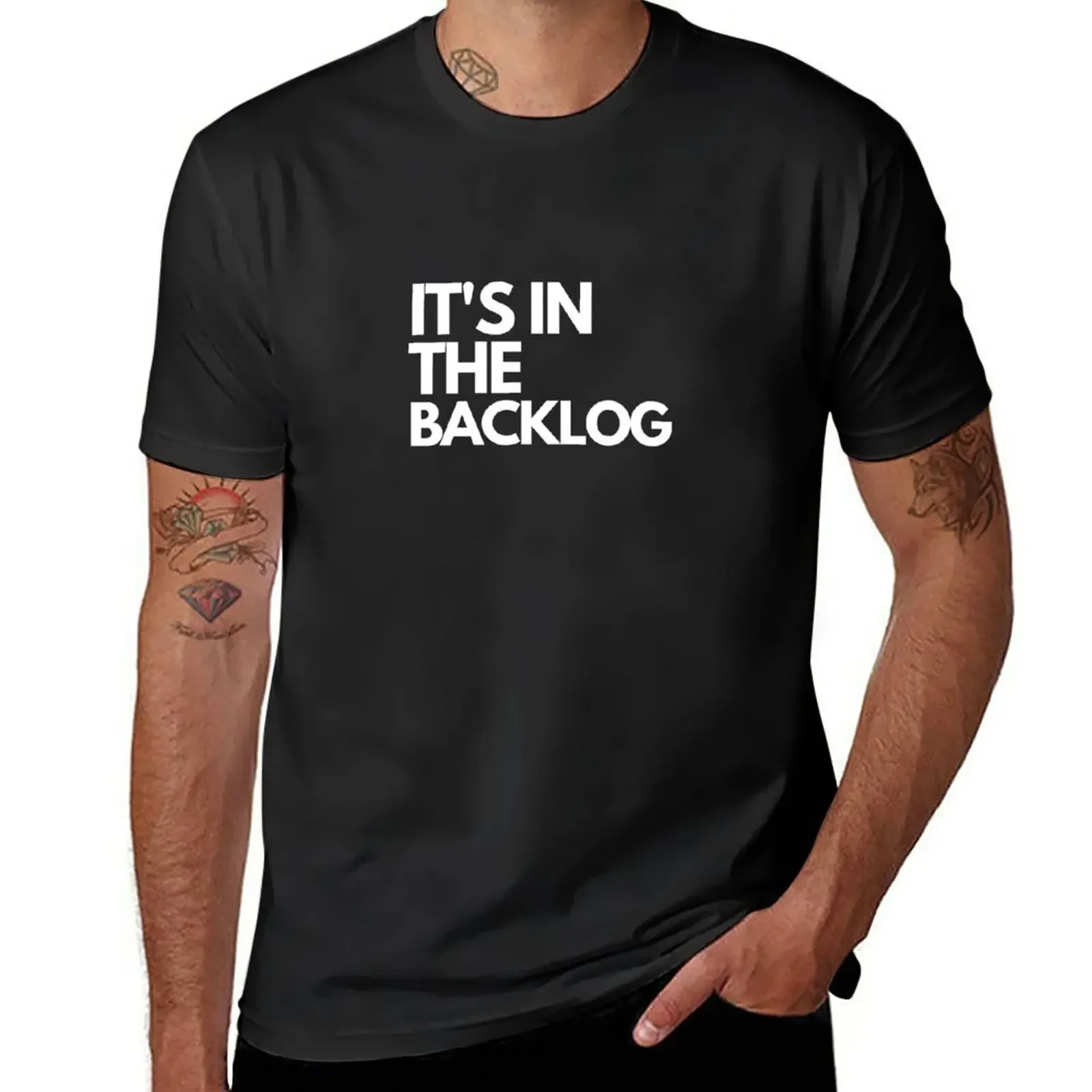 It's in the backlog agile T-Shirt anime clothes oversized hippie clothes men workout shirt