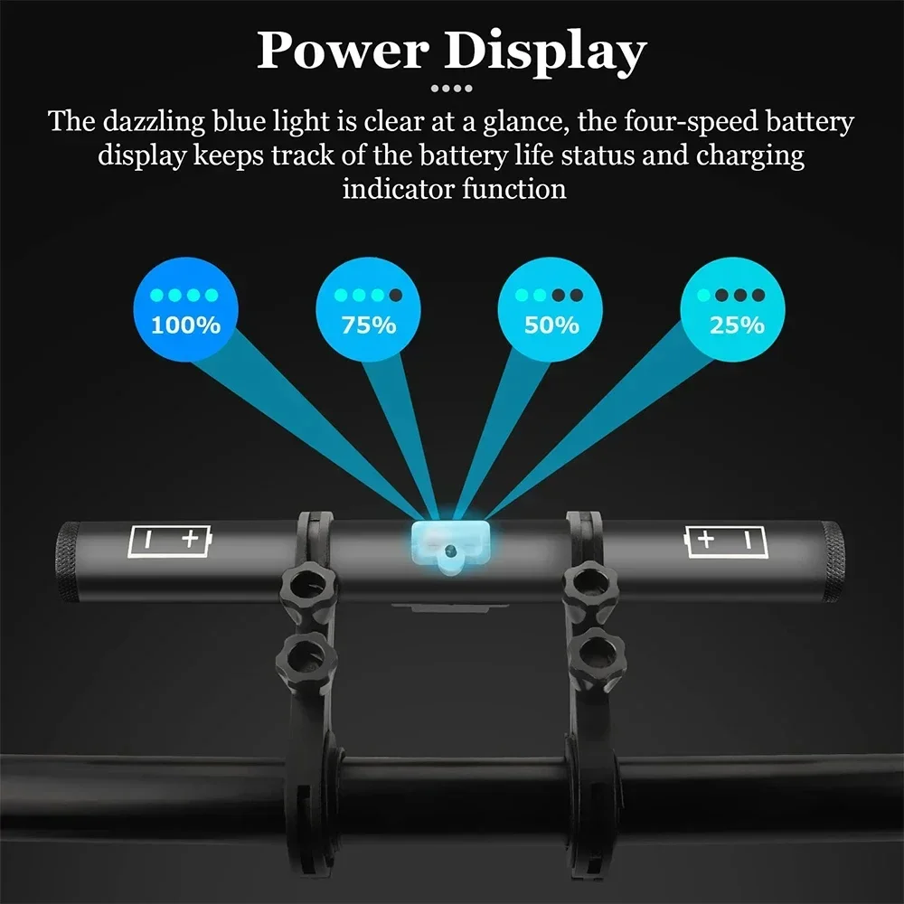 USB Charging Bike Handlebar Extended Bracket Bike Mount Bar Computer Holder Support Rack Alloy Stand Double Frame Bicycle Clip