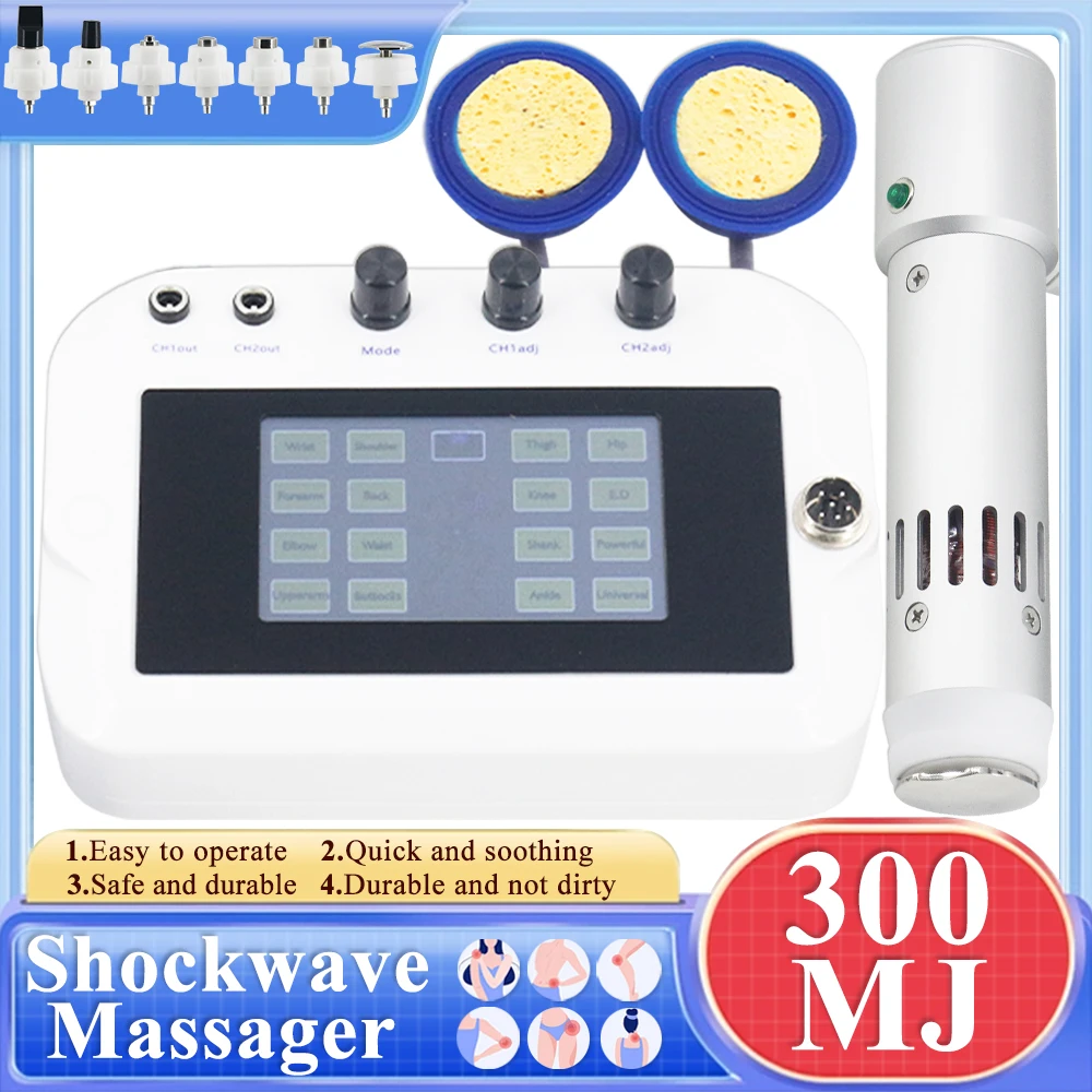 Physiotherapy Shockwave Therapy Machine EMS For ED Treatment Relief Leg Tendon Pain 300MJ Shock Wave Portable Home Massager 2025