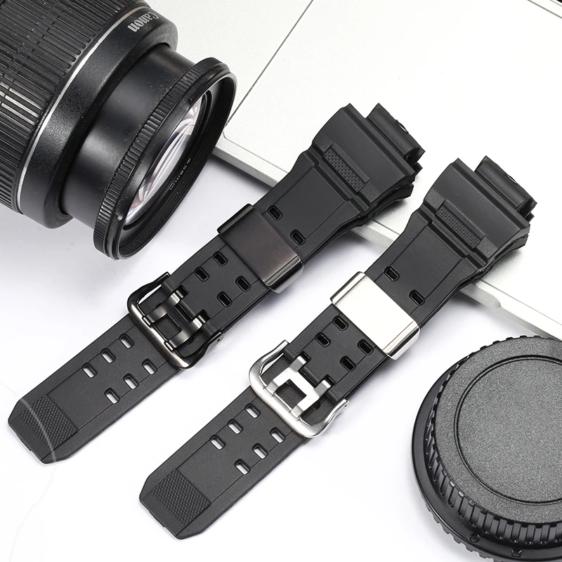 Resin Strap For Caiso GW9300 GW-9400 Men's Sports Bracelet Stainless Steel Loop Buckle 16mm Wristband Watch Accessories