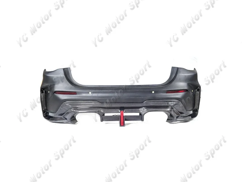 Car-Styling CF Portion Carbon Fiber BYHM Style Rear Bumper Fit For 2021-2023 BMW G82 G83 M4 Bodykit