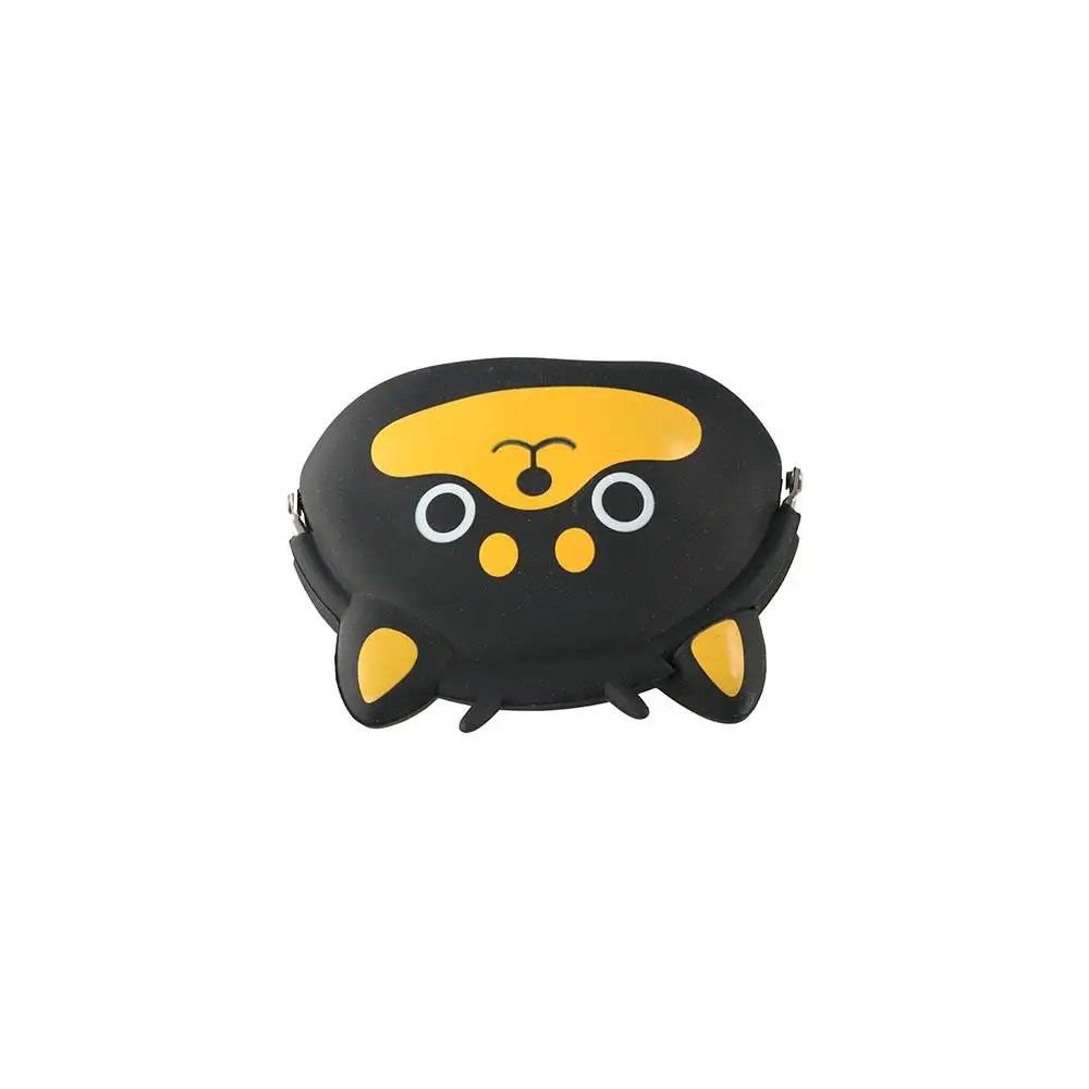 Creative Solid Color Cartoon Silicone Coin Purse INS Mini Small Animal Wallet Waterproof Portable Data Cable Storage Bag Women