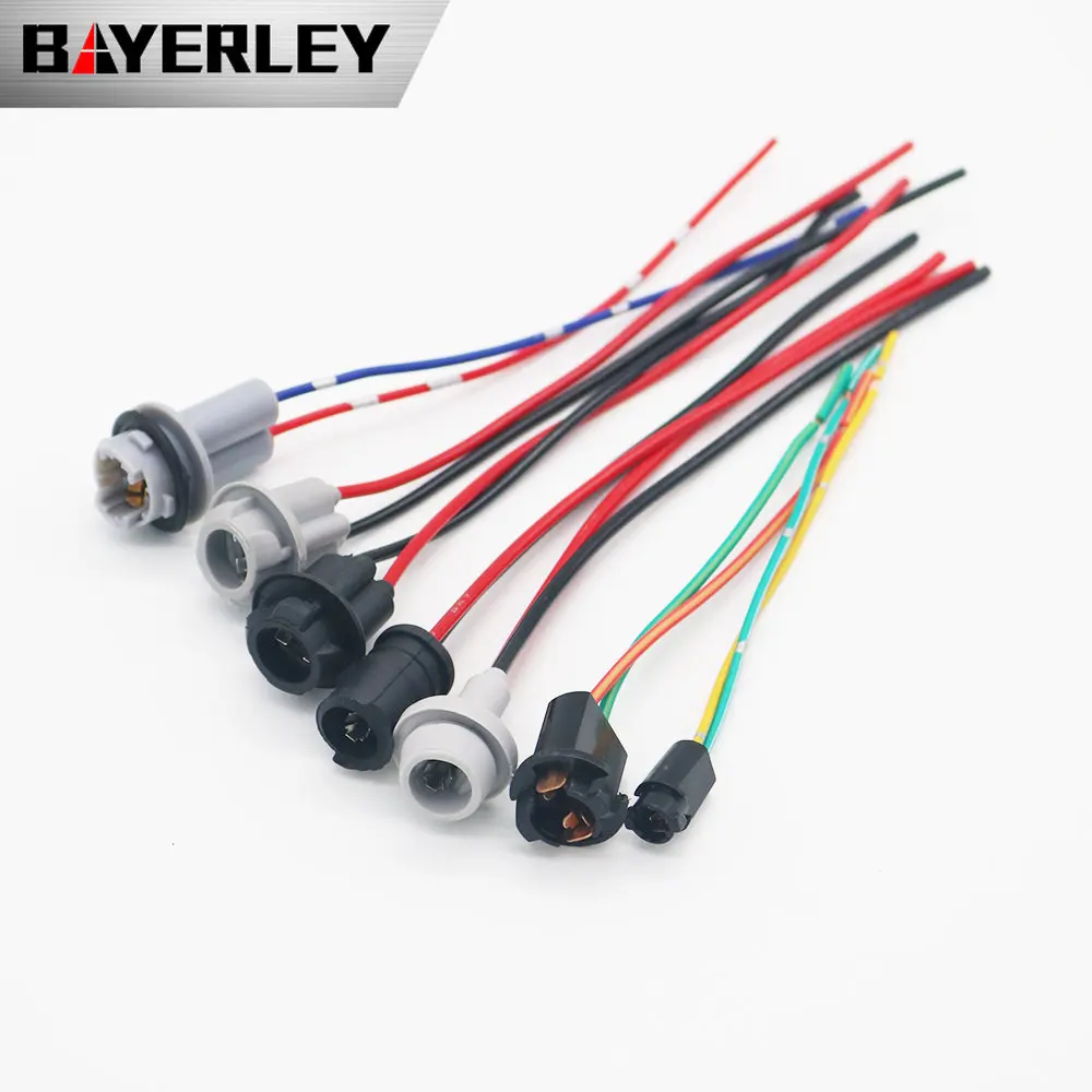 T10 W5W T5 T15 Wedge Base Light Bulb Plug Extension Wiring Harnesses Soft Bulb Holder Adapters Cable LED Bulb Connector Socket