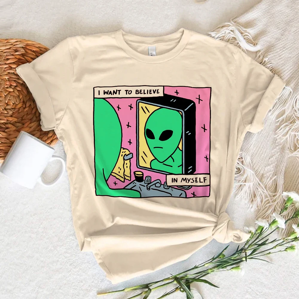 Psychedelic Alien Magic t shirt women Japanese Tee girl manga Japanese anime clothing