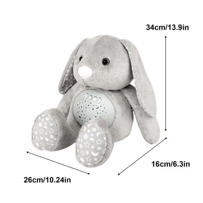 Soothing Stuffed Animal Music Sleep Companion Doll With Soothing Projector Animal Shaped Toy With 3-Gear Brightness Colorful