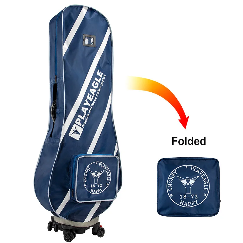 PLAYEAGLE Golf Travel Bag Waterproof Cover Foldable PE Golf Club Case for Airplane