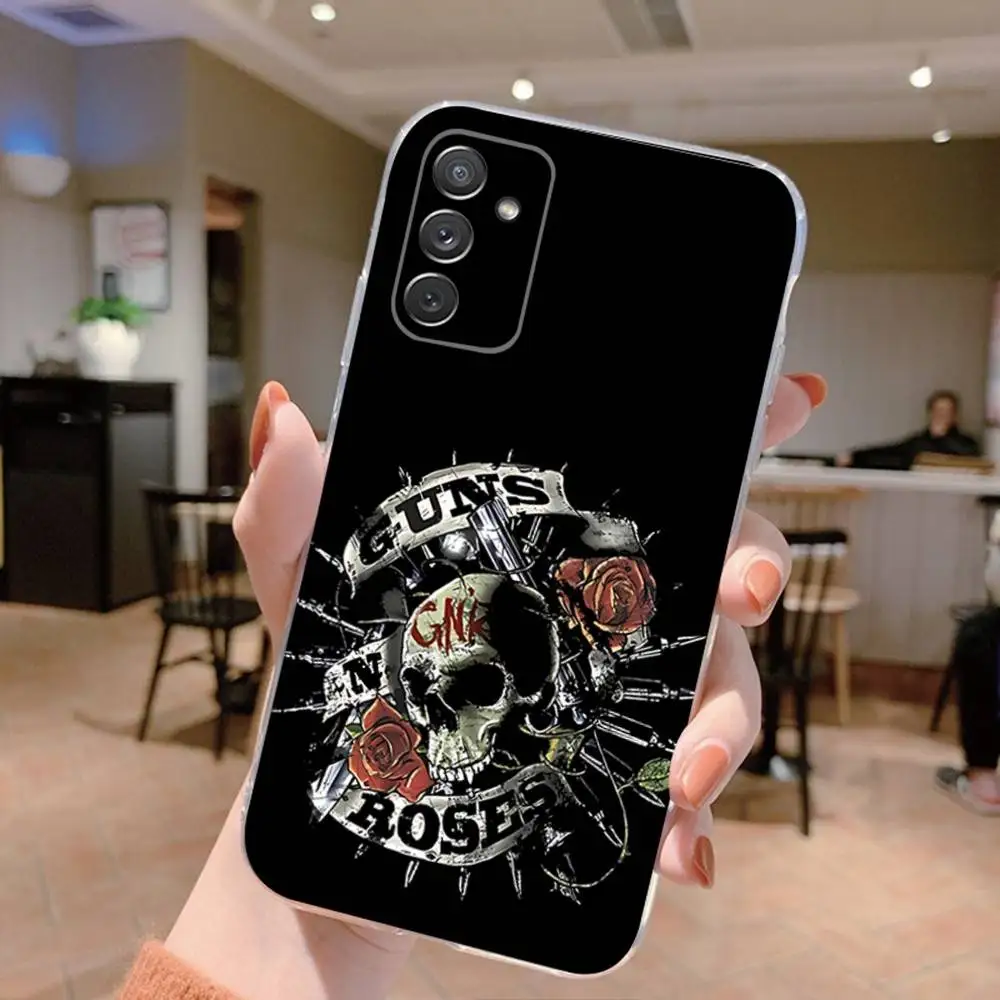G-GunsS N Roses Phone Case For Samsung S 23,22,10,9,8 A 71,52,51,30,21S,12 PIus,E,Lite Note20 Ultra Clear Soft