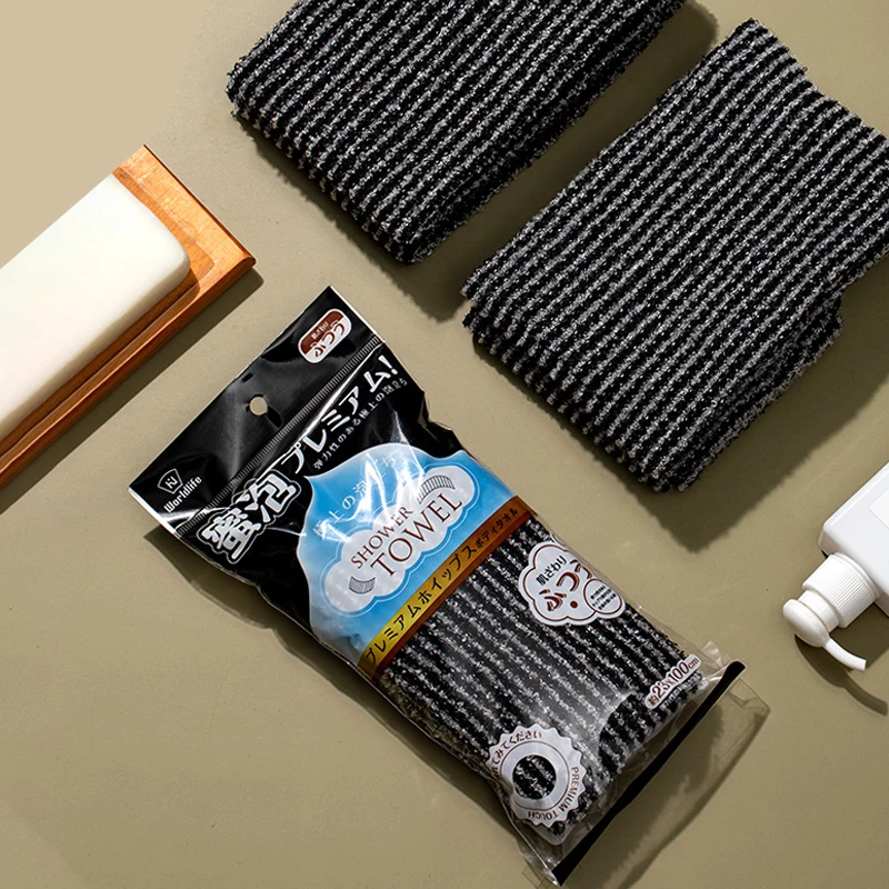 

Foaming Bath Towel with Strong Scrub Long Strip Back Brush for Men & Women Household Tool to Remove Dead Skin