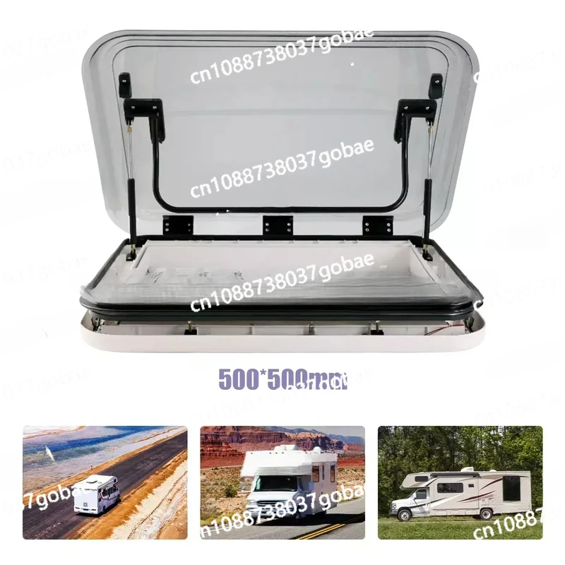 Large Caravan RV Skylight Roof Vent 3-Size with LED Light 500/700/800X500Mm Cut Out for Motorhome