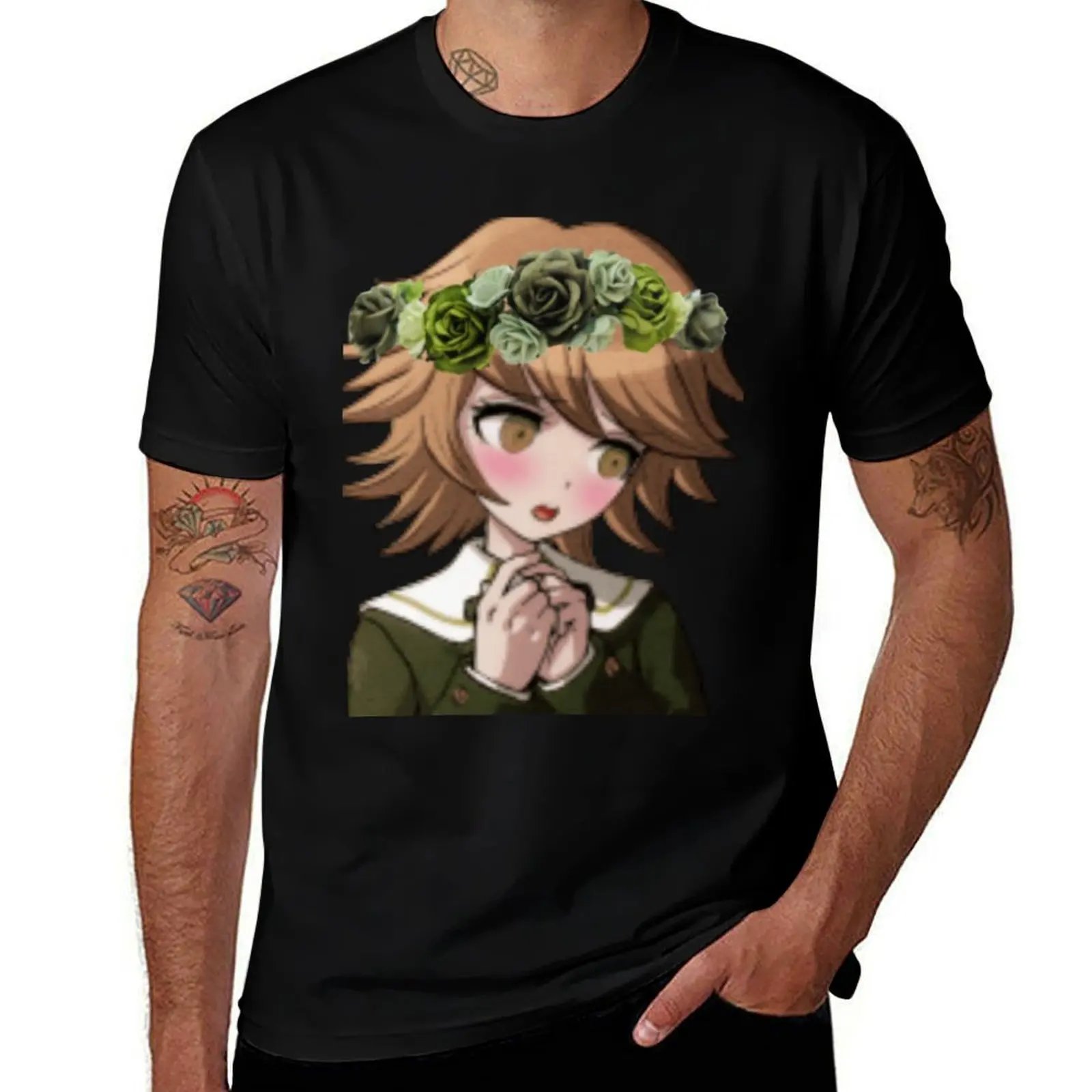 

Danganronpa Chihiro Fujisaki With Flower Crown T-Shirt Plus Size Everyday Tee Shirt