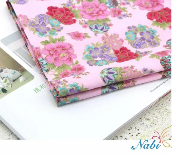 100% Cotton Fresh Elegant  Floral Pastoral Twill Cloth DIY For Kid Bedding Dress Shabby Chic Curtain Telas Fabric