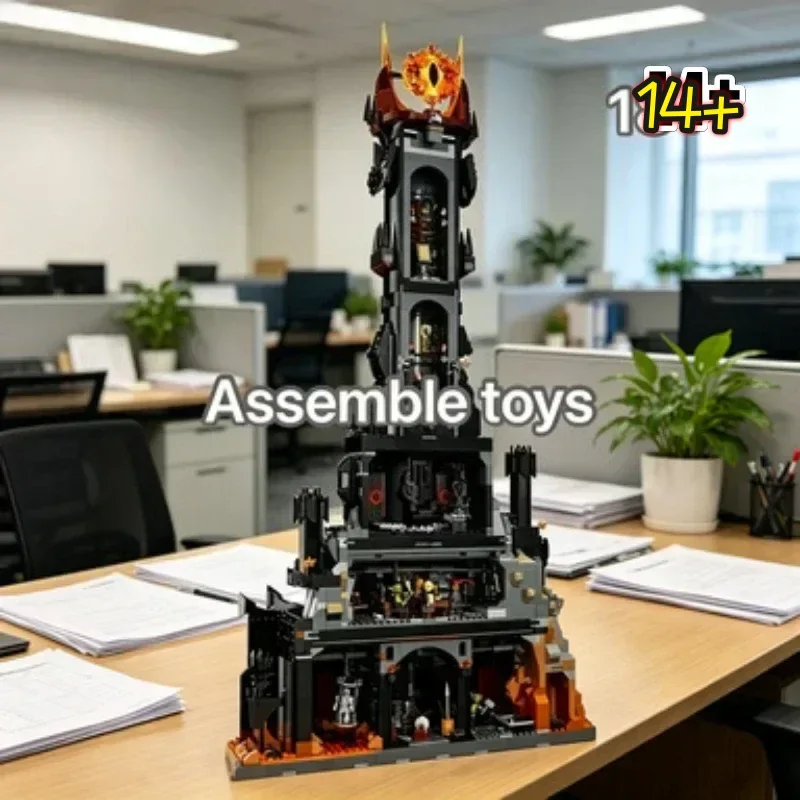 

Bandai Detailed Model Kit Unique Design Creation 10333 Barad-dûr The Dark Tower Room Decor Present compatible with LEGO bricks