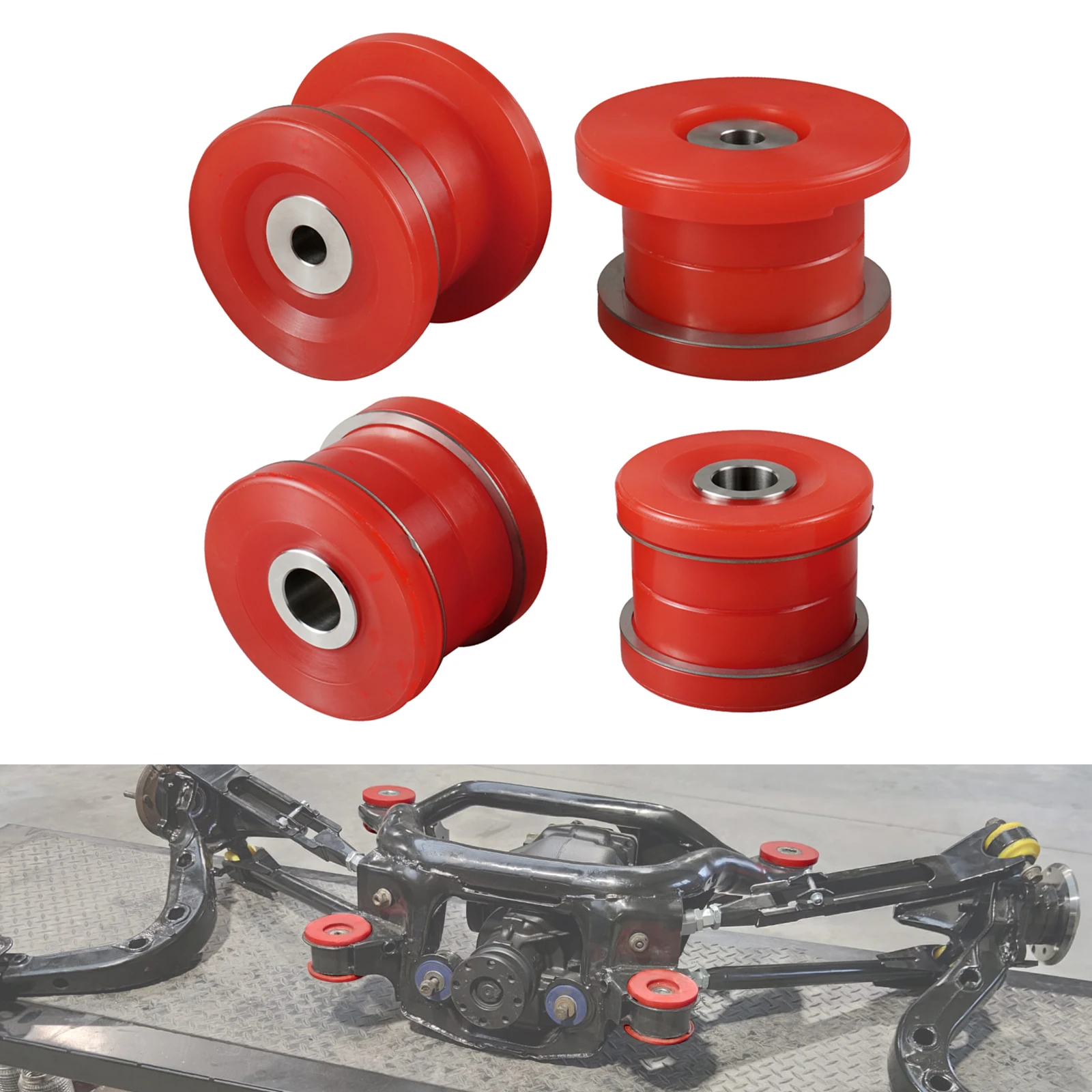 

BEVINSEE 80A Polyurethane Rear Subframe Bushings for BMW E46/X3 E83, Replace for 33316770781,33316770783,33316770784,33311092517