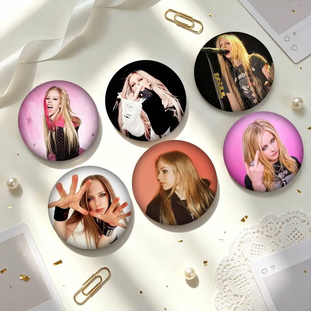 A-Avril Lavigne P-Pop Punk  25mm 32mm 44mm 58mm 75mm Brooches Badges Pins for Accessories Gift