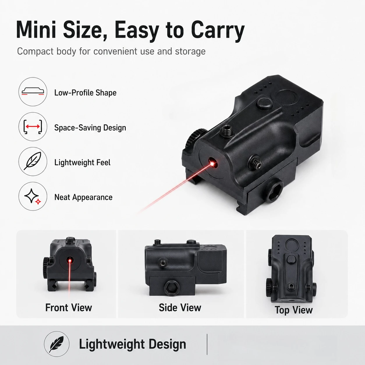 Compact Mini Red Light Ornament Module Universal 20MM Adjustable Mount Hobby Craft Supply