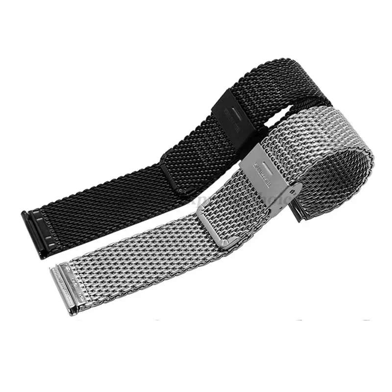Меланский ремешок из нержавеющей стали с сеткой 1,0, 18 мм, 20 мм, 22 мм, 24 мм для DW, проволочный ремешок толщиной 3 мм, регулируемая длина, аксессуары для часов