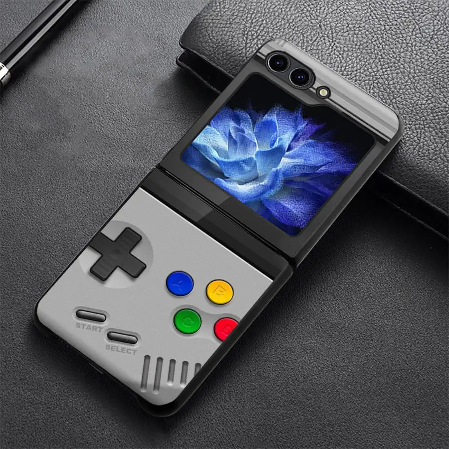 Handyhülle für Samsung Galaxy Z Flip 8 Flip6 Flip7 FE 7 6 5 4 3 Flip5 Flip4 Flip3 Lila Gaming-Konsole