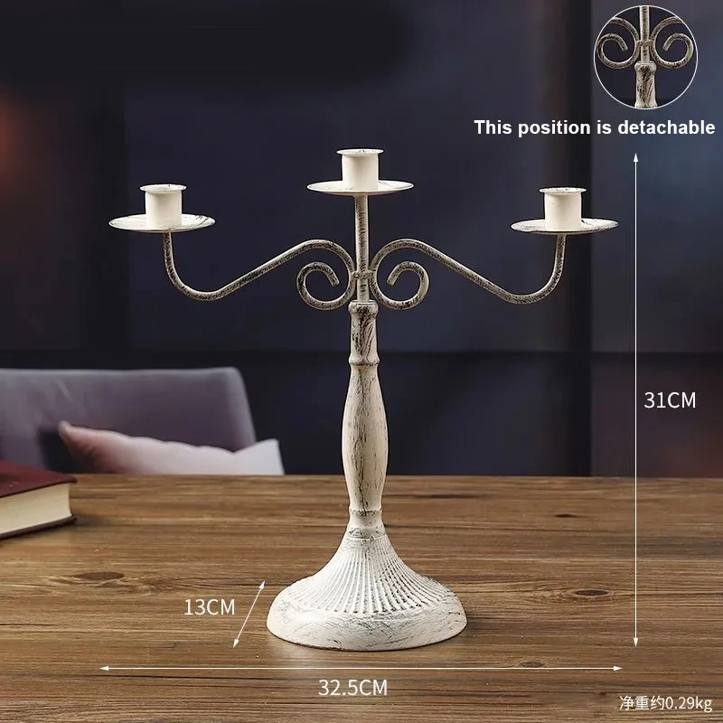 

Европейский винтажный железный подсвечник, свадебный декор, романтический элегантный подсвечник 1/3/5, голова, канделябр, декор для церковного прохода