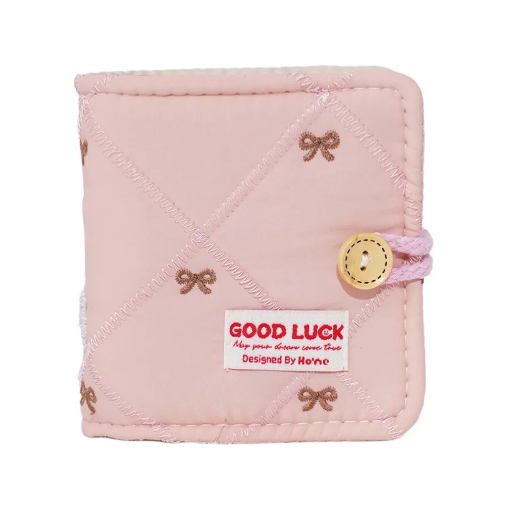 

Embroidered Photocard Holder Bow 3in ID Photo Idol Card Display Protector Cloth Decoration Card Protective Case Friends