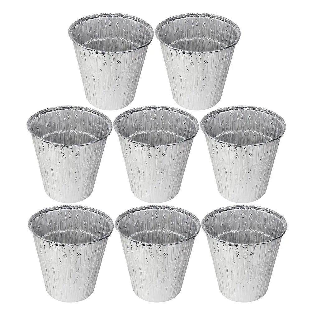 

8 Pcs Foil Bucket High Temperature Deep Design Grease Liner Kitchen Aluminum Buckets Grill Bbq Kitchen Container