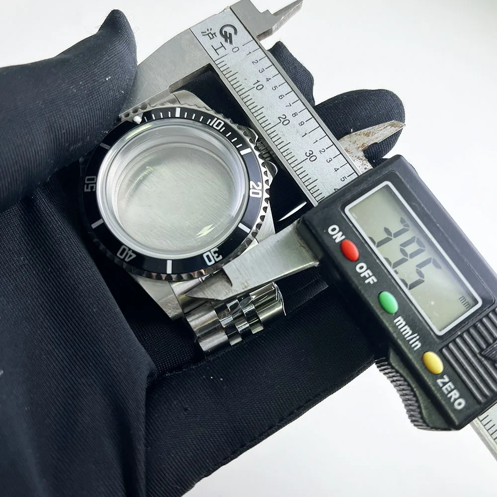 39.5 مللي متر NH35 ساعة ريترو شل قبة الزجاج يناسب الحركة NH35A/36/34 علبة الحركة مع عرض النطاق الترددي 20 مللي متر حزام الملحقات