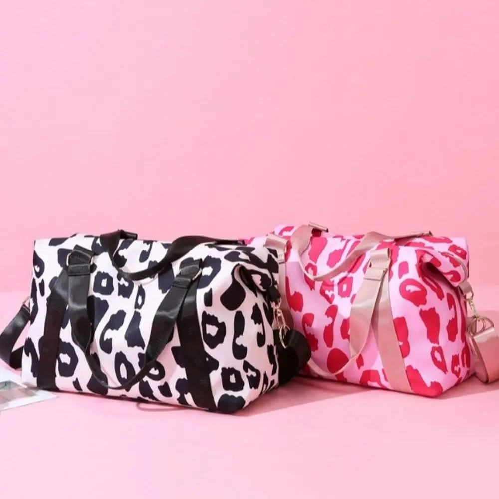 

Oxford Leopard Print Duffle Bag Large Capacity Multi-functional Fitness Shoulder Bag Tote Bag Underarm Bag Luggage Handbag