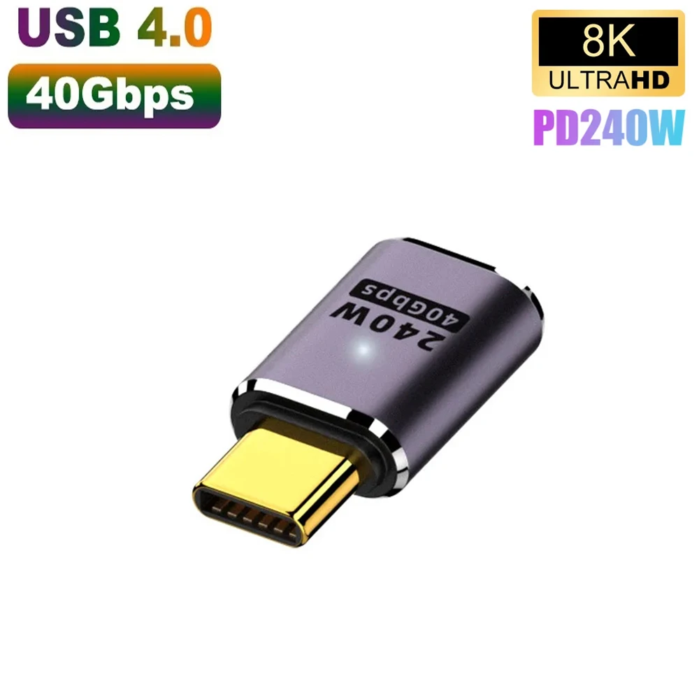 240W USB4.0 40Gbps Type C 90 graden adapter 5A USB C naar Type C snellaadconverter USB C dataadapter voor Macbook 8K60HZ