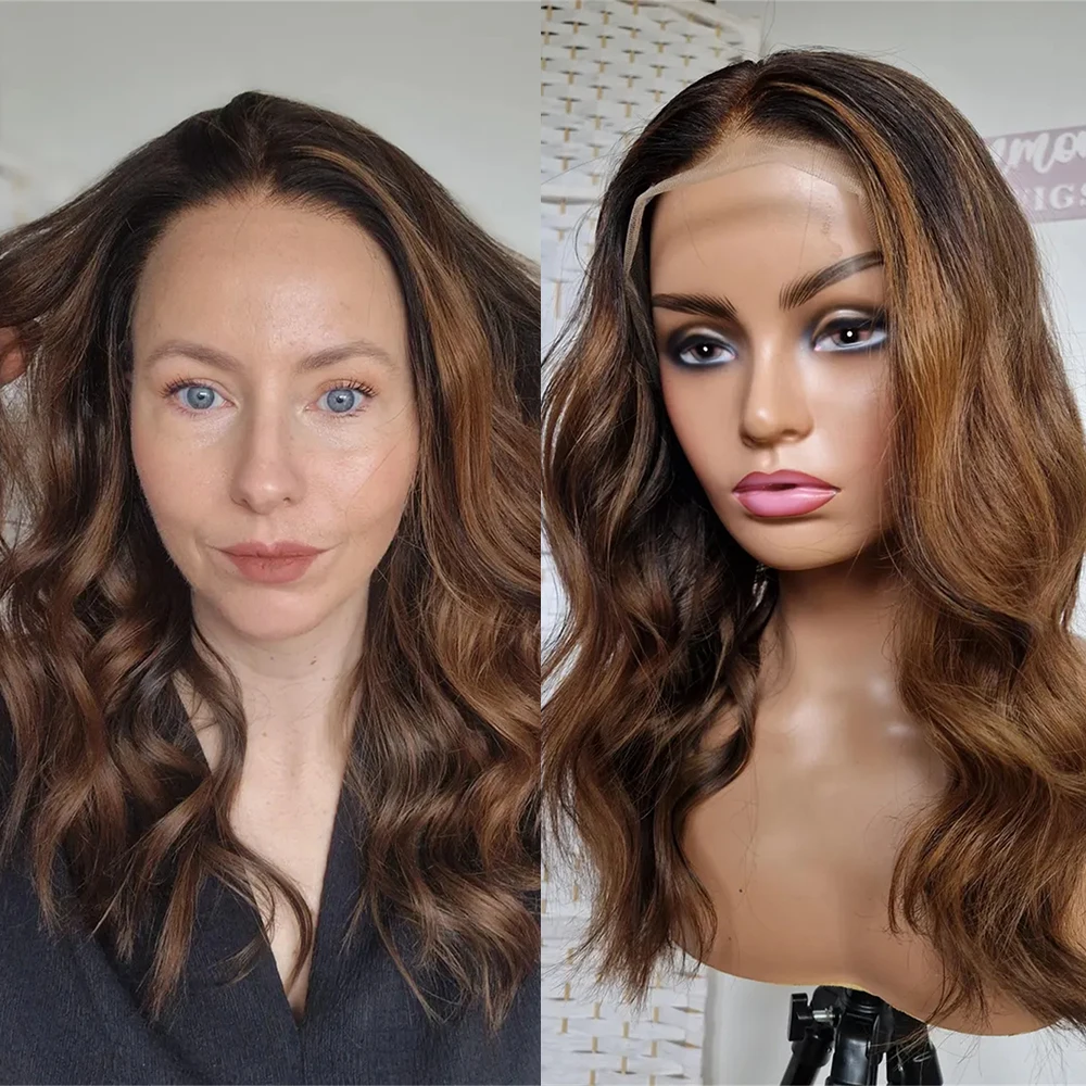 

Теплый карамельный парик балаяж без клея, HD-кружево 13x4, для начинающих, из синтетического волокна, готовый к носке, для женщин, для повседневного использования и вечеринок