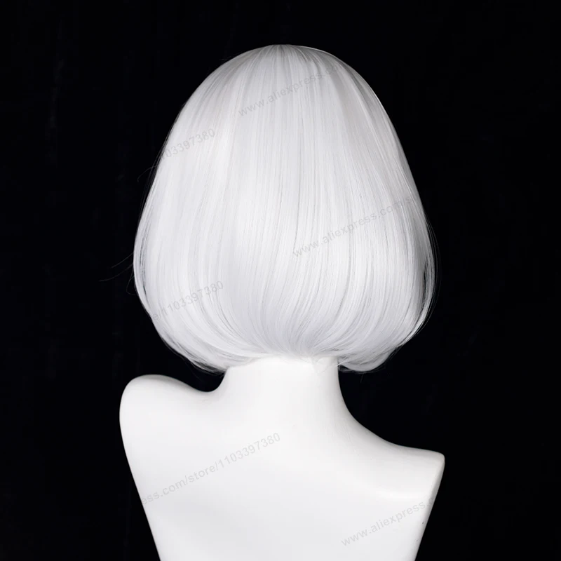 2B 9S  Cosplay Synthetic Wig White Synthetic Women Man Wig Heat Resistant Hair High Quality Wigs image 5