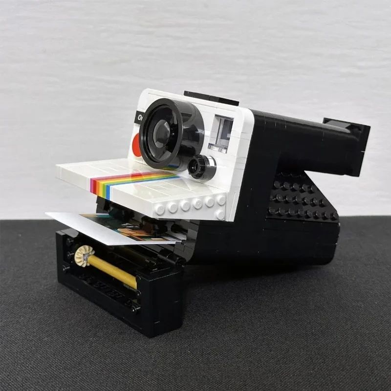 516 قطعة سلسلة فكرة كاميرا بولارويد الرجال والنساء جمع خمر ألعاب مكعبات البناء كاميرا عتيقة هدايا عيد ميلاد الأطفال