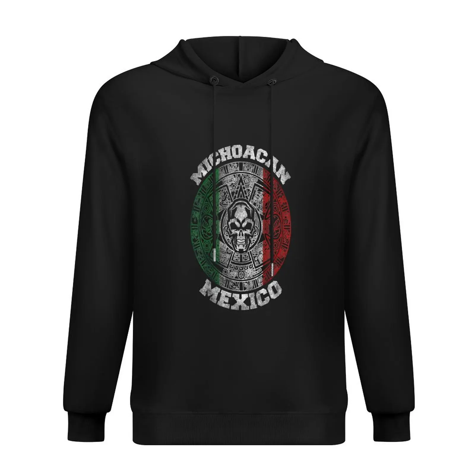 

Michoacan Aztec Mayan Calendar Skull. Mexican Pride Symbol Hoodie men's sweat-shirt japanese style men's hoodies