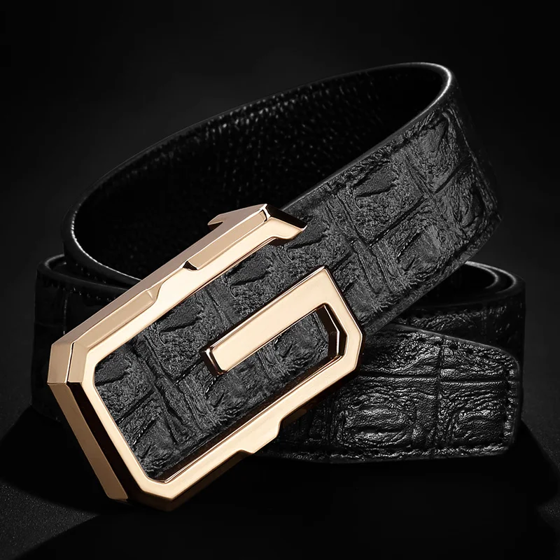 High Quality Fashion g Belt Luxury Men\'s Designer Leather Belt Classic Grey Shoulder Straps Gentleman Casual Leather Belt