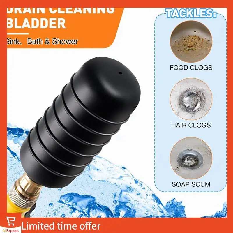 

Fresh Sink Drain Cleaning Bladder Kit, 3PCS For Pipes Sized 1-6 Inches, Bathroom Essentials