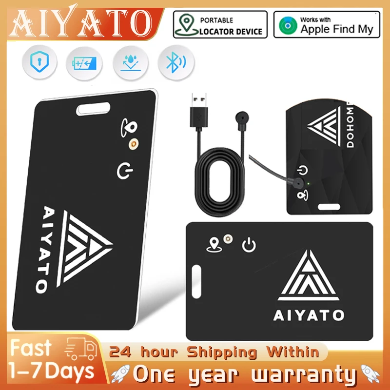 

GPS Tag For Children/Elder Smart GPS Tracker Card Magnetic Charge Locator Key Tracker Car Kid Phone Finder For Apple Find My App
