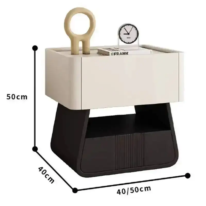 Mesitas de noche modernas y bonitas en blanco y negro, únicas con cajones, mesitas de noche minimalistas, clásicas, Criado Mudo Para Quarto, muebles nórdicos