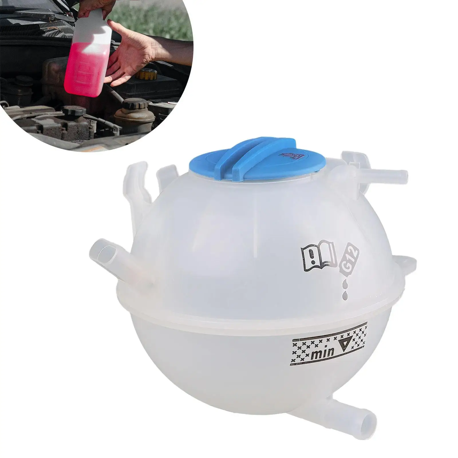 Coolant Reservoir with Lid Engine Coolant Expansion Reservoir Overflow Tank for VW Jetta Automobile Repairing Accessory