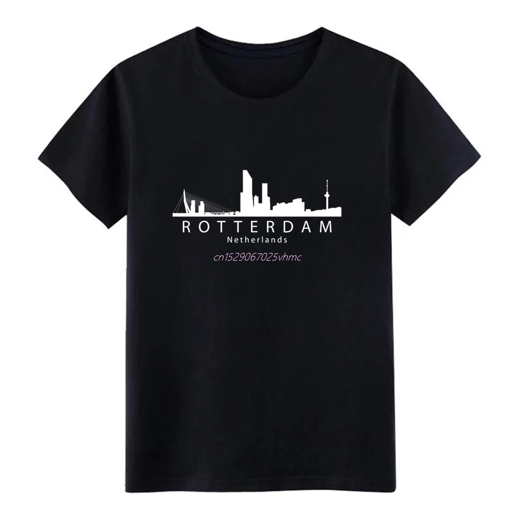 Rotterdam holandés horizonte camiseta hombres diseños 100% S-XXXL Unisex Fitness auténtico primavera otoño camiseta delgada