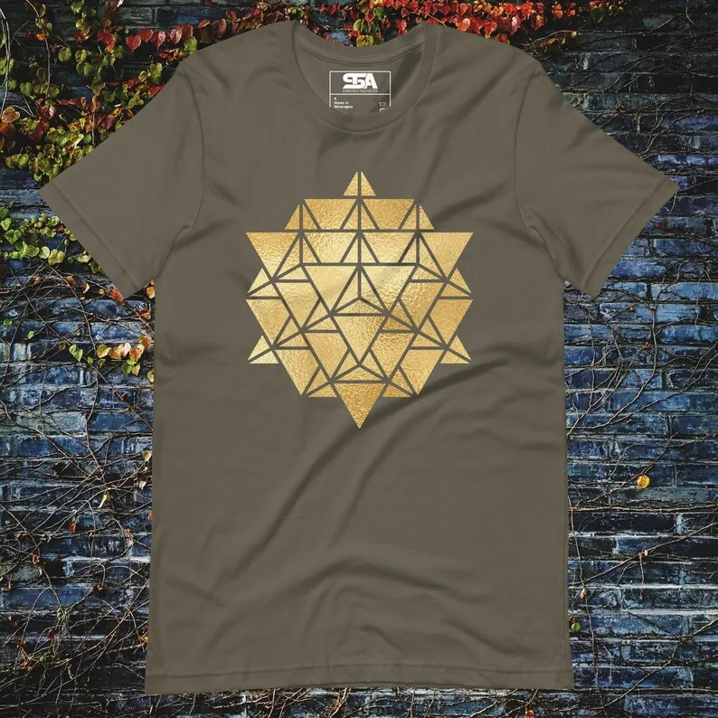 Geometric Shirt Sacred Geometry Shirt Platonic Solid Tattoo Style Tee