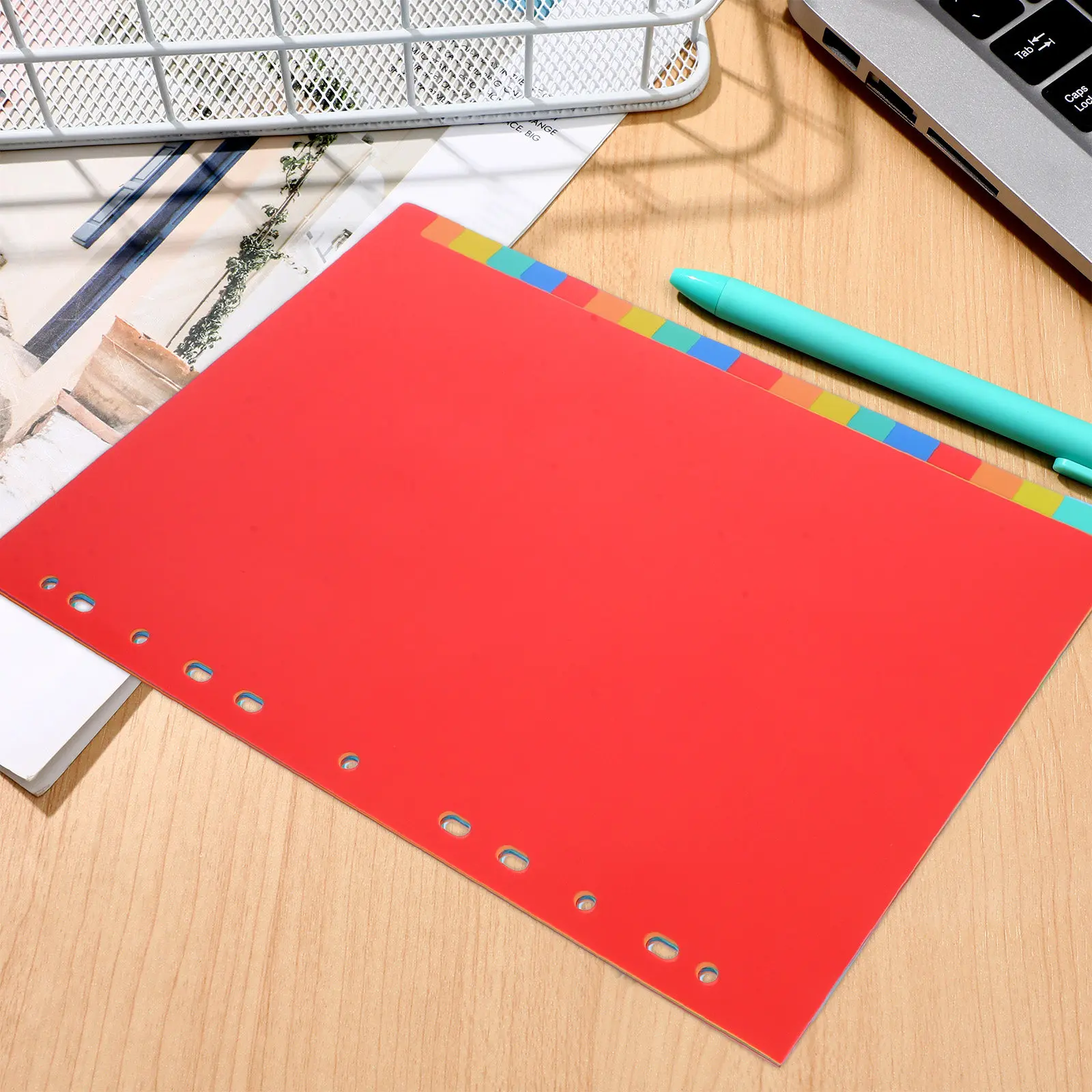 1Set Colored Index Dividers for Binder PP Material Writeable Tabs Loose Leaf Notebook Notepad Divider Set Aesthetic Page