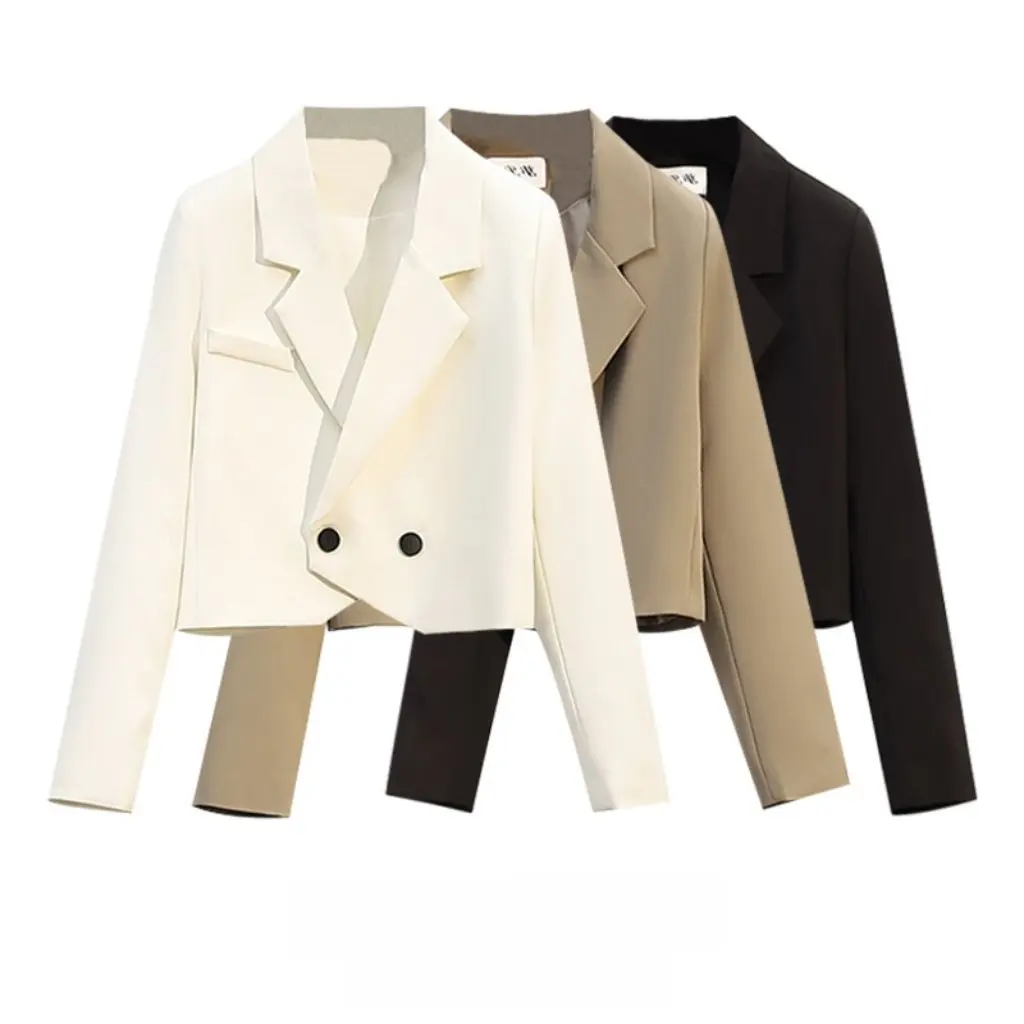 

Korean Style Women's High-Grade Suit Jacket Spring Autumn Fashion Chubby Girl Short Outerwear
