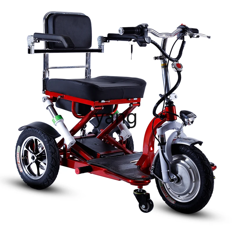 Yjq Folding Electric Three-Wheel Scooter Small Double Lithium Battery Power Car Adult Home Use