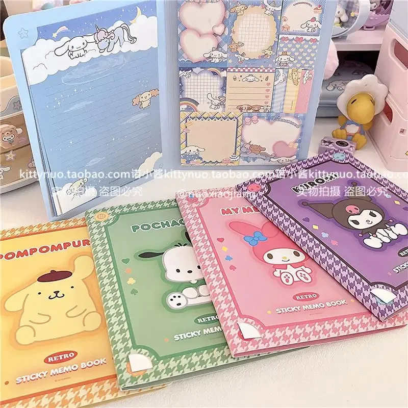 

Sanrio Hello Kitty Convenience Book My Melody Kuromi Kawaii Cute Note Book Paste Notepad Stationery Student Birthday Present