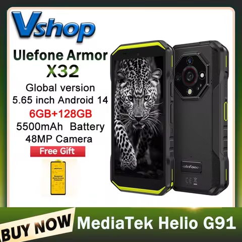 Ulefone Armor X32 Rugged Phone 6GB+128GB Night Vis...