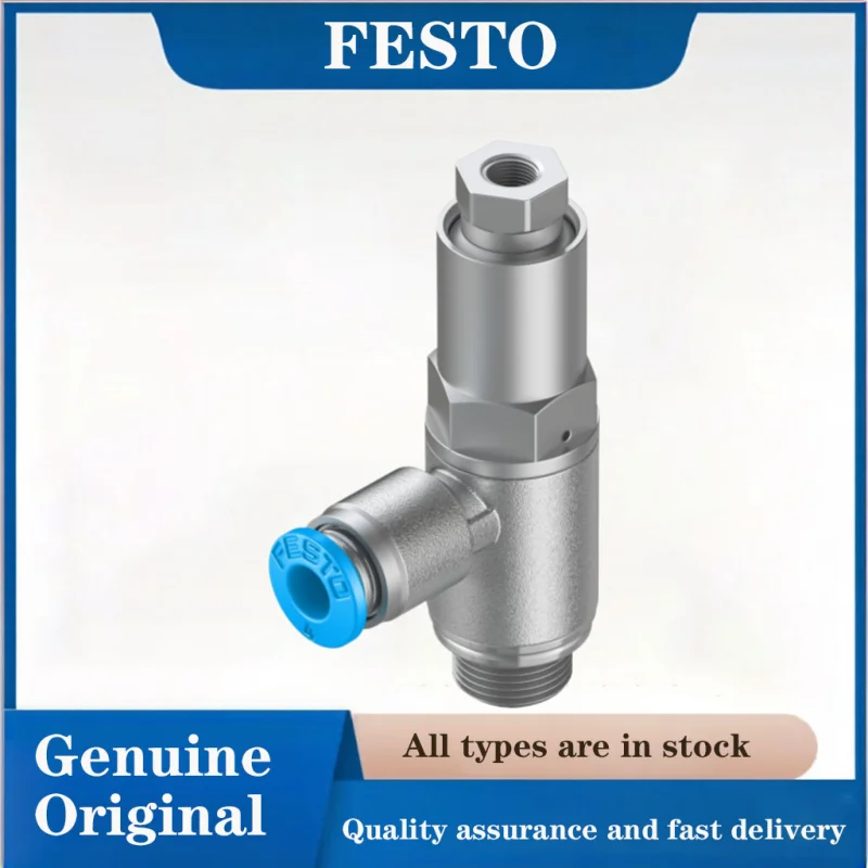 FESTO gecontroleerde terugslagklep 530039-HGL-1/8-QS-4 1/8 1/4 1/2 3/8 serie, originele gecontroleerde terugslagklep met hoge prestaties