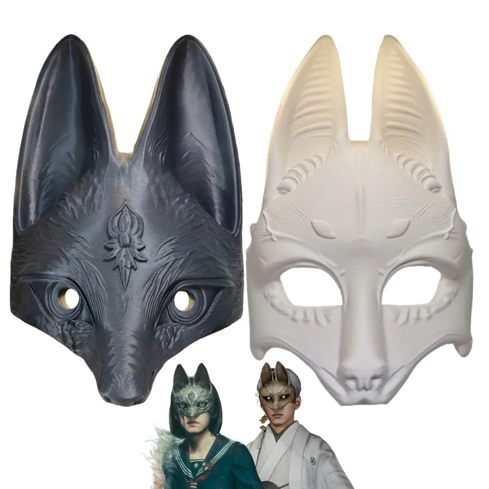 

Game SILENT HILL F Fox Mask Shimizu Hinako Cosplay Mask Adult Unisex 3D Printing Half Faced DIY Fox Helmet Halloween Party Prop
