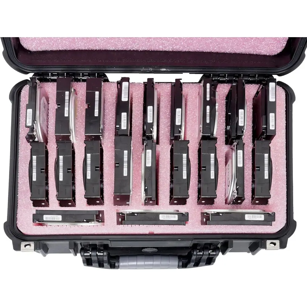 Anti-Static, Data-Sae Large HDD & SSD Internal Drive Storage Case. Hard-Shell, Waterproo, Airtight, Padlockable Cases Protects &