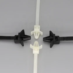 3/4/5/8*100/120/150 Black Ziptie Nylon Plastic Lock Fasten Strap Wrap Arrow Car Automotive Winged Push Mount Zip Ties Cable Tie