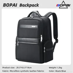 BOPAI 15.6 inch Laptop Backpack Men Business Backpack USB Charging Waterproof Travel Bag Fashion Large capacity shoulder bag