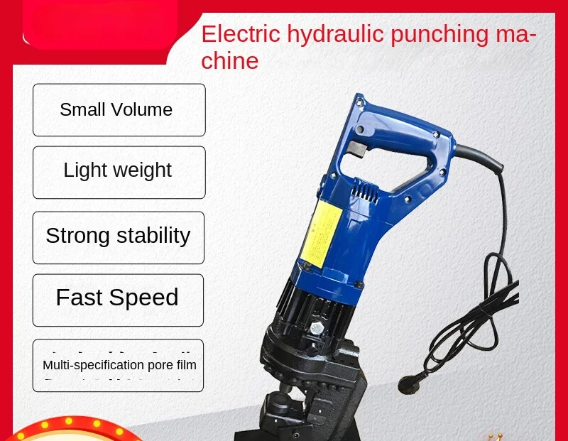 

Electro-hydraulic punching machine holds small angle iron channel steel hole opener