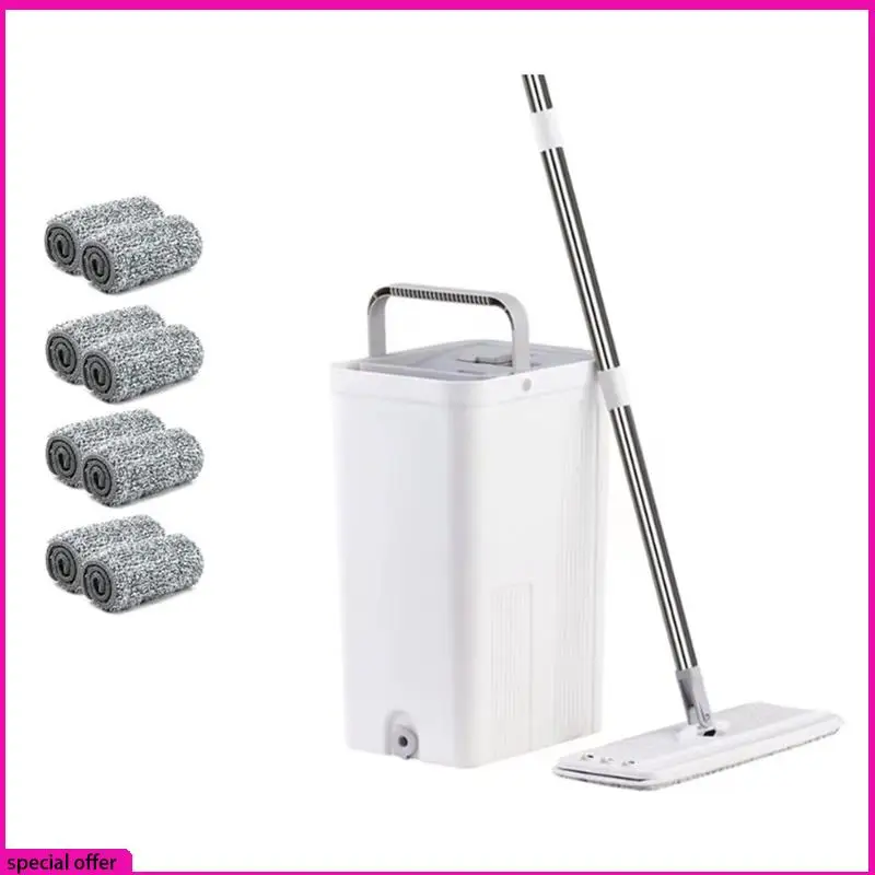 

A65Z Lazy Floor Mop Flat Mop Free Hand-Washing Mopping Artifact With Bucket Household Mops